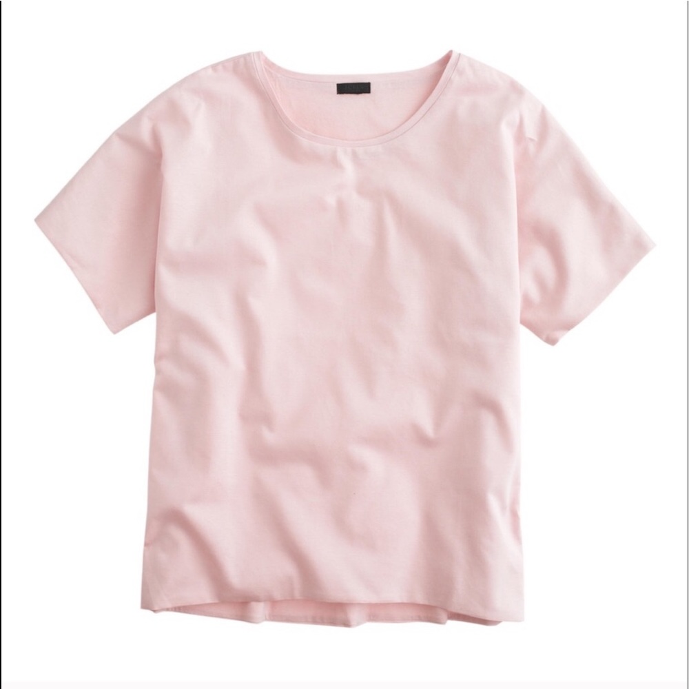JCrew Collection Double Knit T Shirt in Pink